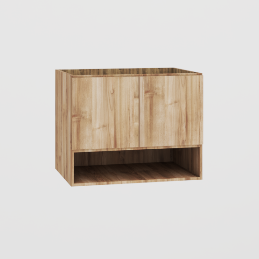 Vanité suspendue, 2 portes et niches - Eurolaminée main image 1
