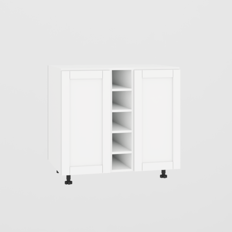 Bottom central wine rack, 2 doors - Kitchen - Thermoplastic doors