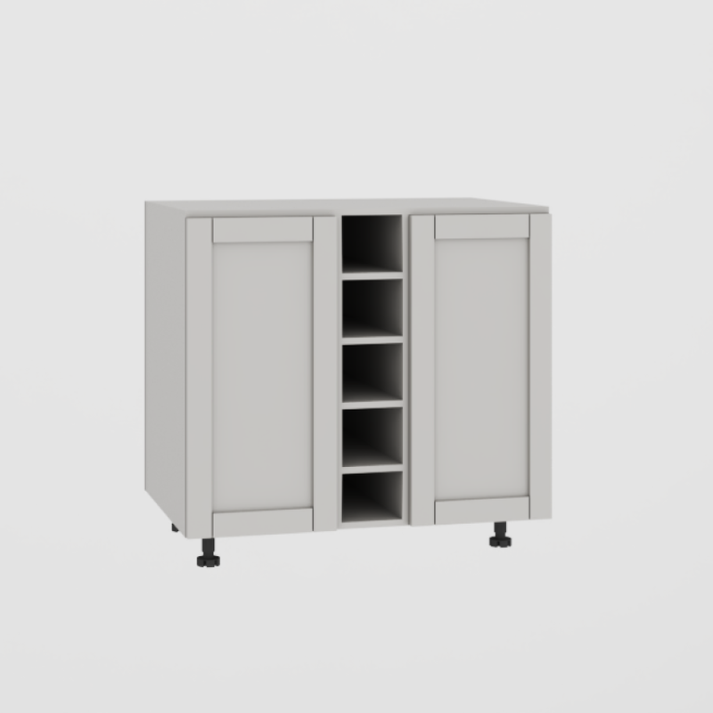 Bottom central wine rack, 2 doors - Kitchen - Thermoplastic doors