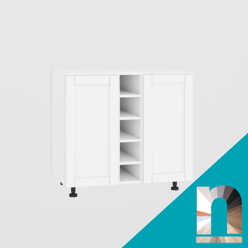 Bottom central wine rack, 2 doors - Kitchen - Thermoplastic doors