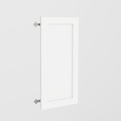 Door with hinges and plates - Thermoplastic