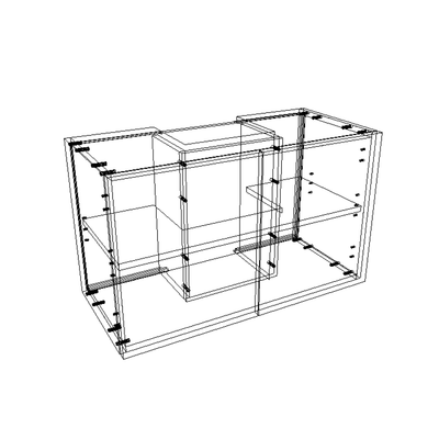 Haut four 2 portes - Cache conduit interne - Cuisine - Eurolaminée