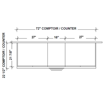 Classic Vanity - 72'' - Thermoplastic