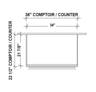 Classic Vanity - 36'' - Thermoplastic