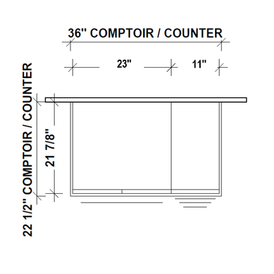 Classic Vanity - 36'' - Thermoplastic