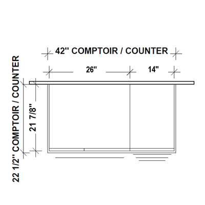 Classic Vanity - 42'' - Thermoplastic