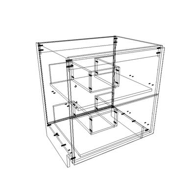 2 drawer 'U' shaped for sink - Vanity - Thermoplastic door