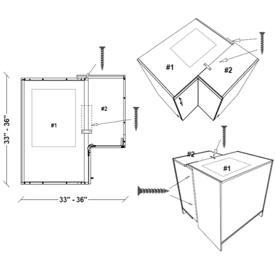 Bas coin -Cuisine - Portes thermoplastique