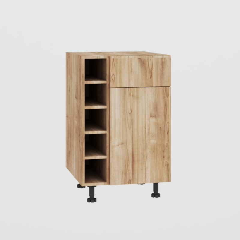 Bottom wine rack, 1 drawer &1 door - Kitchen - Eurolaminate