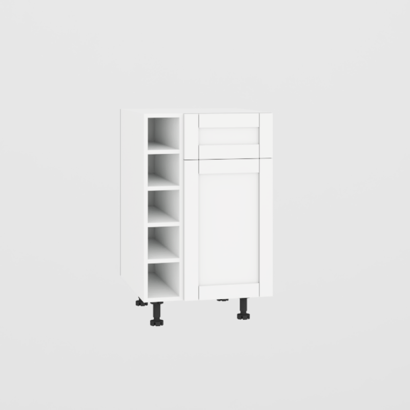 Bottom wine rack, 1 drawer and 1 door - Kitchen - Thermoplastic door