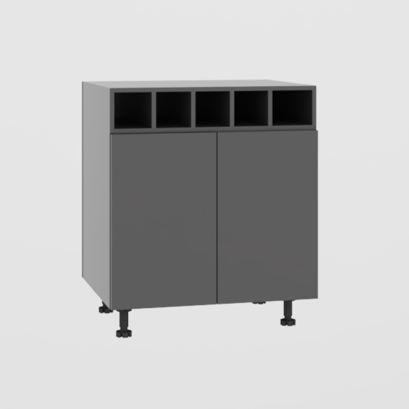 Bottom wine rack, 2 doors - Kitchen - Eurolaminate