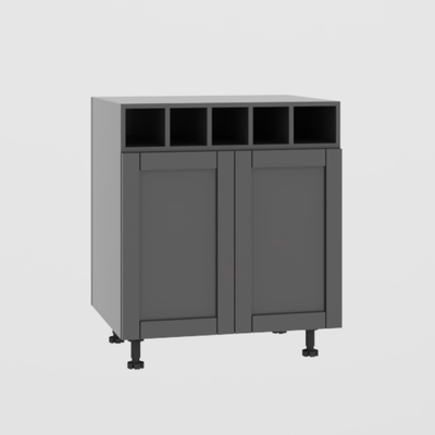 Bottom wine rack, 2 doors - Kitchen - Thermoplastic doors