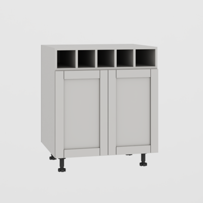 Bottom wine rack, 2 doors - Kitchen - Thermoplastic doors