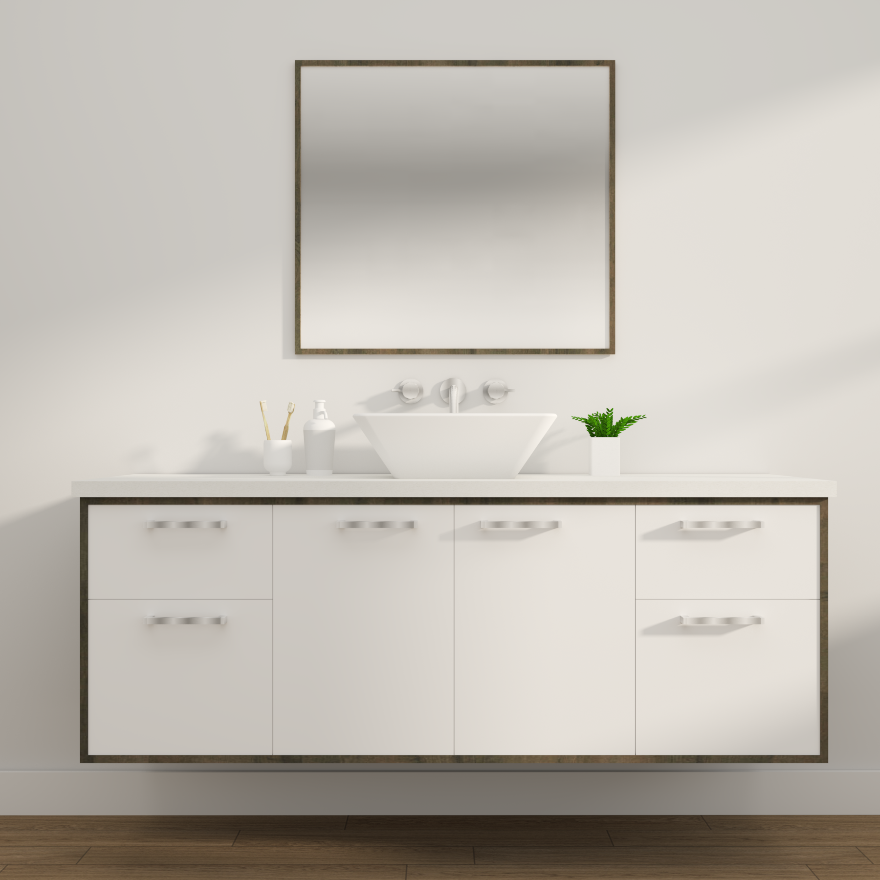 Vanité Moderne - 60'' - Eurolaminée – cuisi-n-art.com