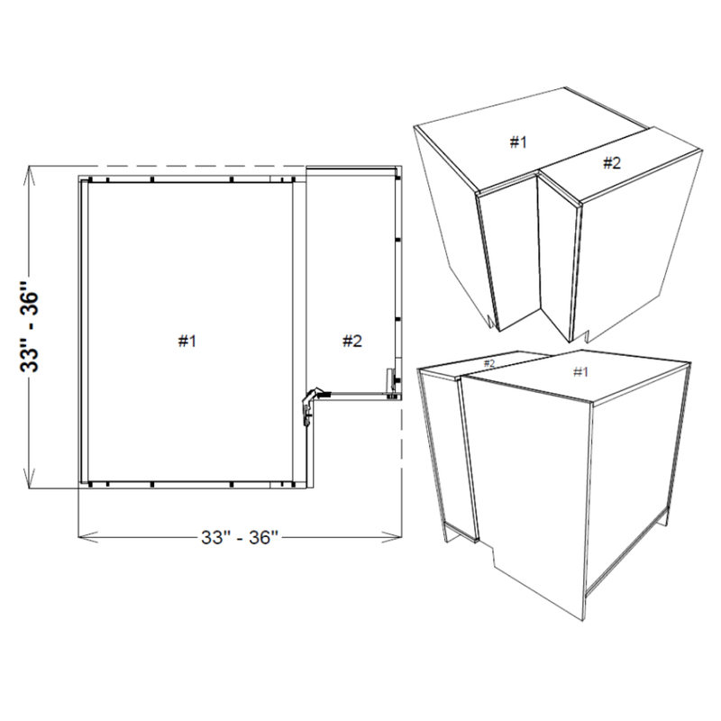 Bas coin -Cuisine - Portes thermoplastique