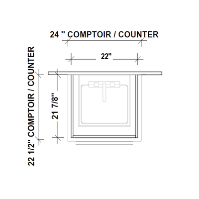 Modern Vanity - 24'' - Eurolaminate