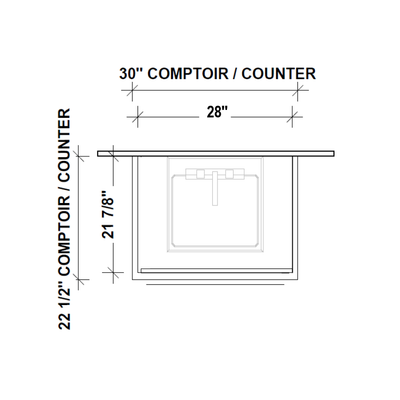 Modern Vanity - 30'' - Eurolaminate