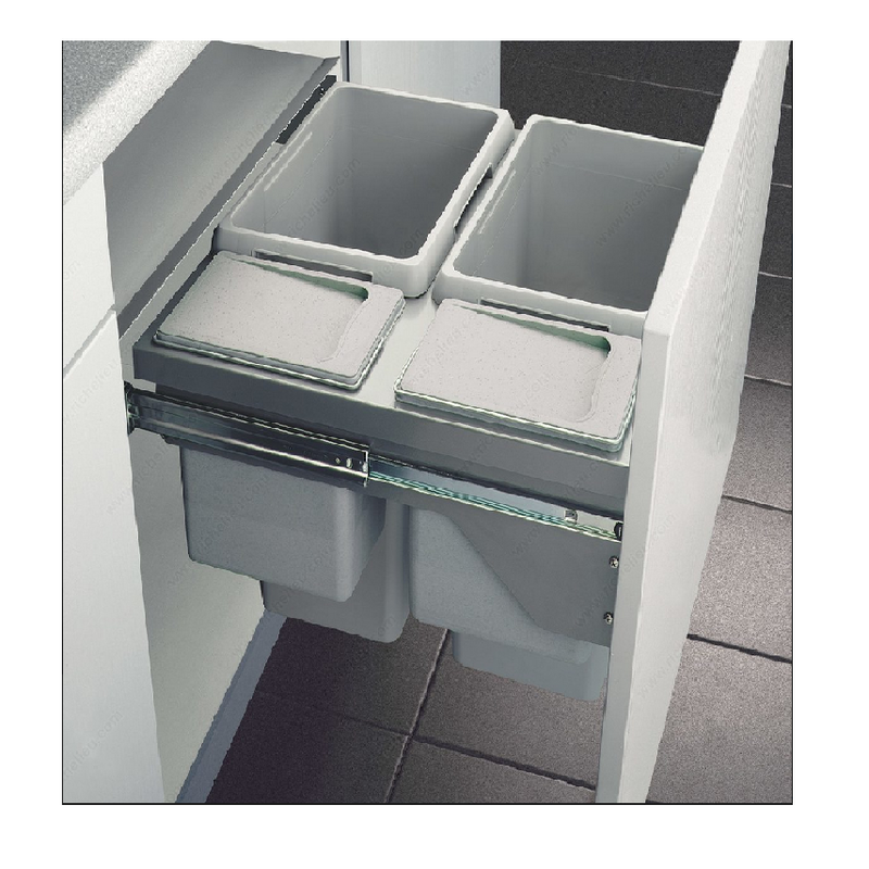 Bottom gardage can 4 Bins - Kitchen - Eurolaminate