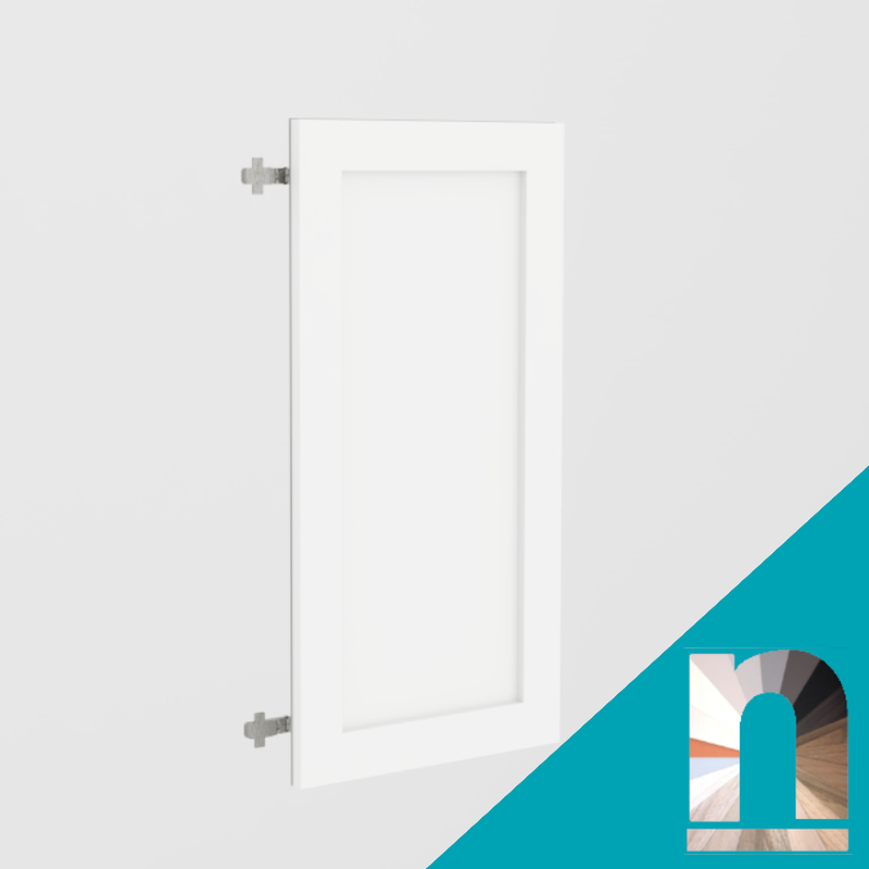 Door with hinges and plates - Thermoplastic
