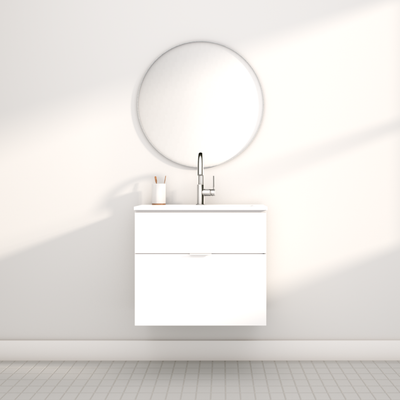 Fusion vanity - 24'' - Eurolaminate - Bangkok sink/counter top in Porcelain included