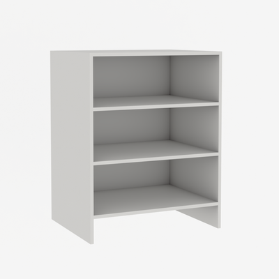 Base cabinet with shelves
