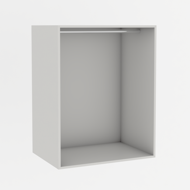 Wall cabinet with rod