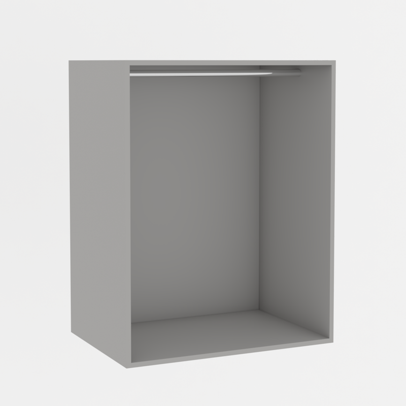 Wall cabinet with rod
