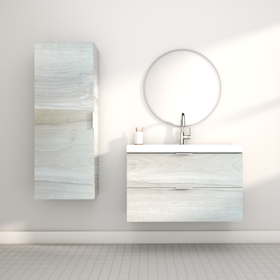 Fusion vanity - 24'' - Eurolaminate - Bangkok sink/counter top in Porcelain included